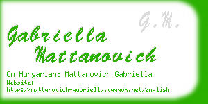 gabriella mattanovich business card